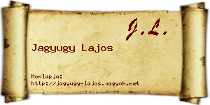 Jagyugy Lajos névjegykártya
